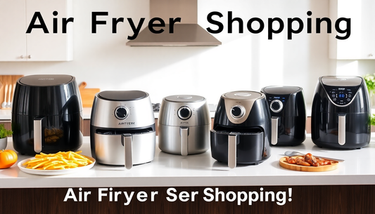 Air fryer with crispy food for healthier cooking.