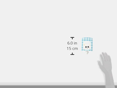 Caroline's Treasures BB7056CNL Marshmellow Face Ceramic Night Light Compact, UL-Certified, Ideal for Bedroom, Bathroom, Nursery, Hallway, Kitchen, 6x4x3, Multicolor