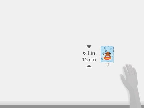 Caroline's Treasures BB7077CNL Puppy Taking a Bath Ceramic Night Light Compact, UL-Certified, Ideal for Bedroom, Bathroom, Nursery, Hallway, Kitchen, 6x4x3, Multicolor