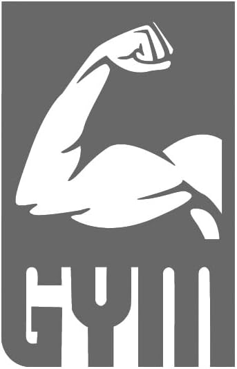 Muscle Sport Gym Sticker Gym Sport Decal Fitness Bodybuilder Workout Motivation Pattern Sports Art Decor Wall Mural Black 18 X 15 in