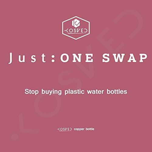 Pure Copper Jasmine Antique Hammered Water Bottle: A Premium Design Bottle with Ayurvedic Health Benefits, Leak Proof and Durable Copper Water Bottle for drinking (800ml / 27oz)