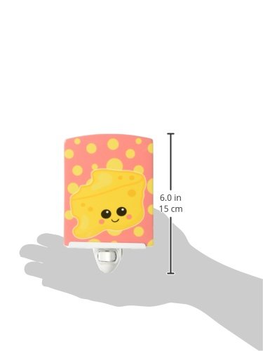 Caroline's Treasures BB7052CNL Cheese Head Face Ceramic Night Light Compact, UL-Certified, Ideal for Bedroom, Bathroom, Nursery, Hallway, Kitchen, 6x4x3, Multicolor