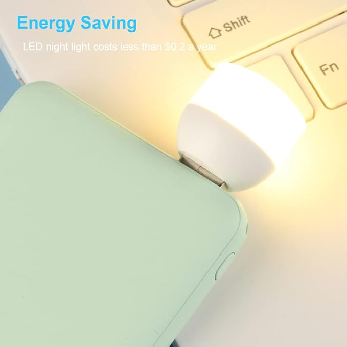 Night Light, Warm White, Mini LED Lights for Nursery, Bedroom, Kitchen, Stairs, Hallway, Light 3-Pack