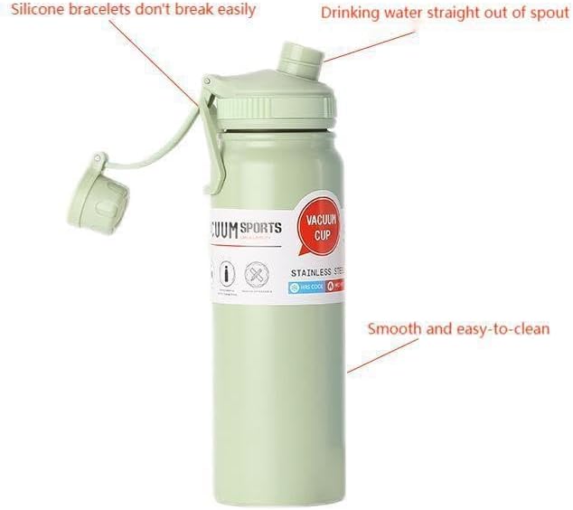 Gerrit 27 oz Insulated Vacuum Stainless Steel Water Bottle With Straight Drink Lid, Easy To Carry (White), Large capacity, carnification, YP234