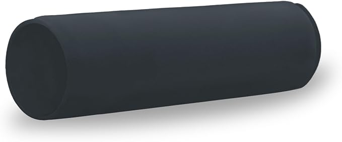 Round Cervical Roll Cylinder Bolster Pillow, 4" x 17" Orthopedic Cervical Roll Memory Foam Ergonomically Pillow forBed, Car, Office and Home Use,with Washable Cover (Black)