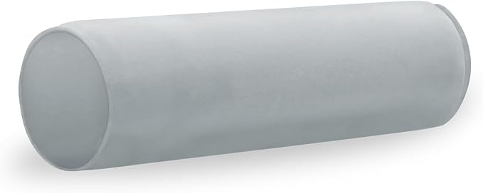 Round Cervical Roll Cylinder Bolster Pillow, 4" x 17" Orthopedic Cervical Roll Memory Foam Ergonomically Pillow forBed, Car, Office and Home Use,with Washable Cover (Grey)