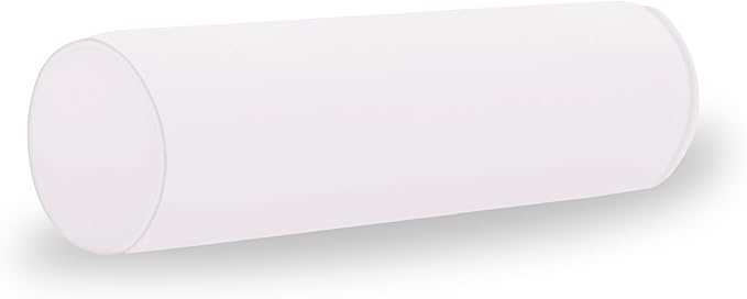Round Cervical Roll Cylinder Bolster Pillow, 4" x 17" Orthopedic Cervical Roll Memory Foam Ergonomically Pillow forBed, Car, Office and Home Use,with Washable Cover (White)