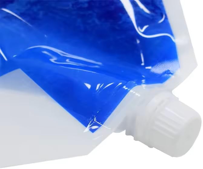 Bulk LOT - 5L / 1.3 Gallon Foldable Alkaline PH Water Bags - Collapsible Emergency Water Jug Container Bag, Freezable, BPA Free Plastic Water Carrier Tank, Outdoor Folding Water Bag Food Grade (10)