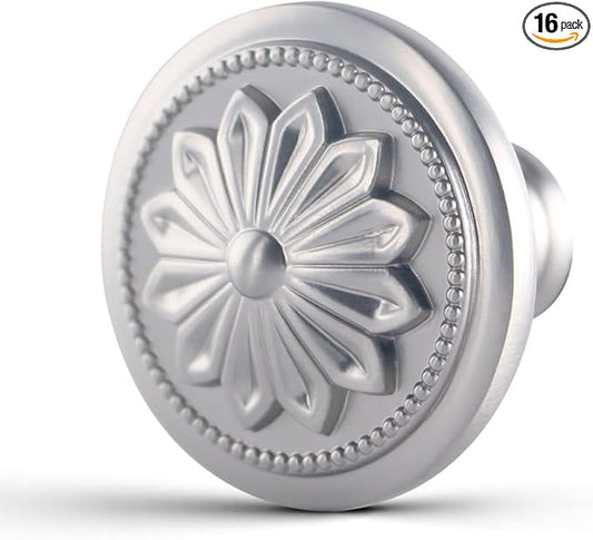 16 Pack Brushed Nickel Knobs for Cabinets and Drawers, 1-2/5"Kitchen Cabinet Knobs Handles Brushed Satin Nickel Knobs for Dresser Drawers Dresser Knobs Drawer Knobs