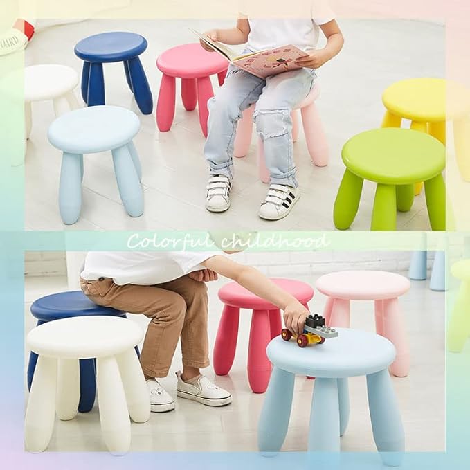 Kids Step Stool, Kindergarten Study Stools, Lightweight Footstools are Sturdy and Durable, Very Suitable for Use in The Kitchen, Bathroom and Bedroom (White)