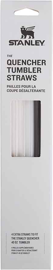 Stanley Reusable Quencher Straws | 4-Pack of BPA-Free, Reusable Straws for Clean Drinking | Perfect for Stanley's 40oz Tumblers | Core