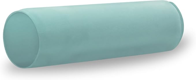 Round Cervical Roll Cylinder Bolster Pillow, 4" x 17" Orthopedic Cervical Roll Memory Foam Ergonomically Pillow forBed, Car, Office and Home Use,with Washable Cover (Light Green)