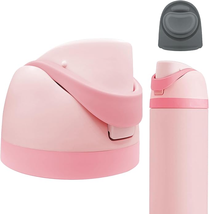 Replacement Lid for Owala Freesip Water Bottle Top Cap Protective Push-To-Open Lid Compatible With Owala Cup 16oz 24oz 32oz 40oz Bpa-Free Replacement Stopper for Owala Freesip Leak-Proof. (Pink)