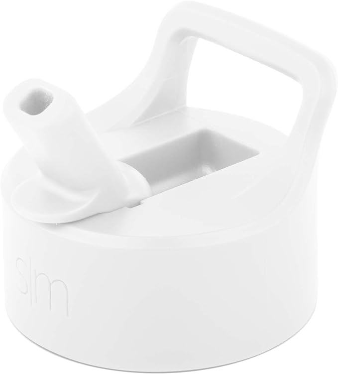 Simple Modern Insulated Straw Lid - Fits All Summit and Hydro Flask Wide Mouth Water Bottle Sizes - Insulated Splash Proof Cap for 10, 12, 14, 16, 18, 20, 22, 24, 32, 40, 64 & 84 oz - Winter White