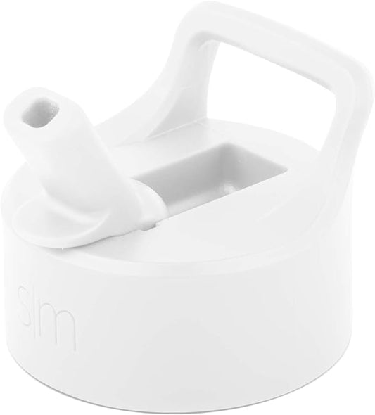 Simple Modern Insulated Straw Lid - Fits All Summit and Hydro Flask Wide Mouth Water Bottle Sizes - Insulated Splash Proof Cap for 10, 12, 14, 16, 18, 20, 22, 24, 32, 40, 64 & 84 oz - Winter White