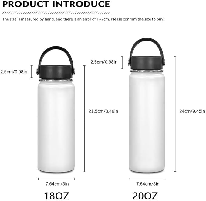 Galaxy Wolf Water Bottle Insulated 20 Oz Sport Water Bottles for Boys Kids Stainless Steel Water Bottles Metal Water Bottle Wide Mouth Bottle Vacuum Cup Purple Star