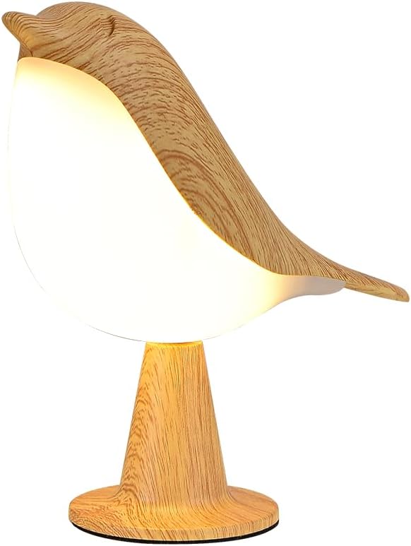Modern Simple Magpie Led Desk Light Bedroom Study Bedside Lamp Living Room Decorate Touch Bird Floor Lamps Car Aromatherapy Lamp, Maple, brdLIT-shCO0126Luxe01