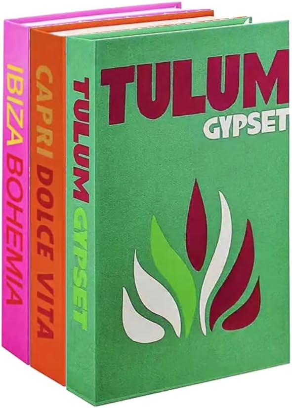 Preppy Room Decor Aesthetic,Coffee Table Books Decor,Preppy Books,Miami Book,Ddecorative Books for Home Decor Set of 3 (Green)
