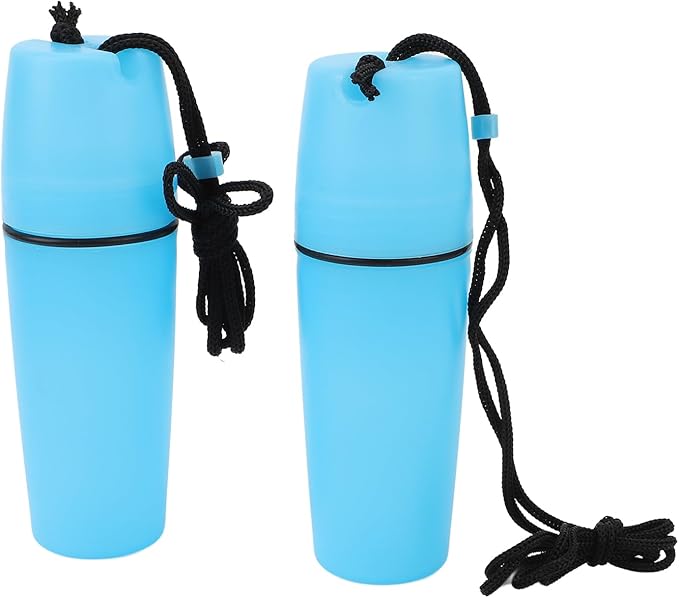 Luqeeg Kayak Container Bottle, Waterproof Container Bottle Dry Canister Container Bottle with Hook Rope Kayak Sealed Bottle for Diving Snorkeling Surfing Kayaking Boating (Blue)