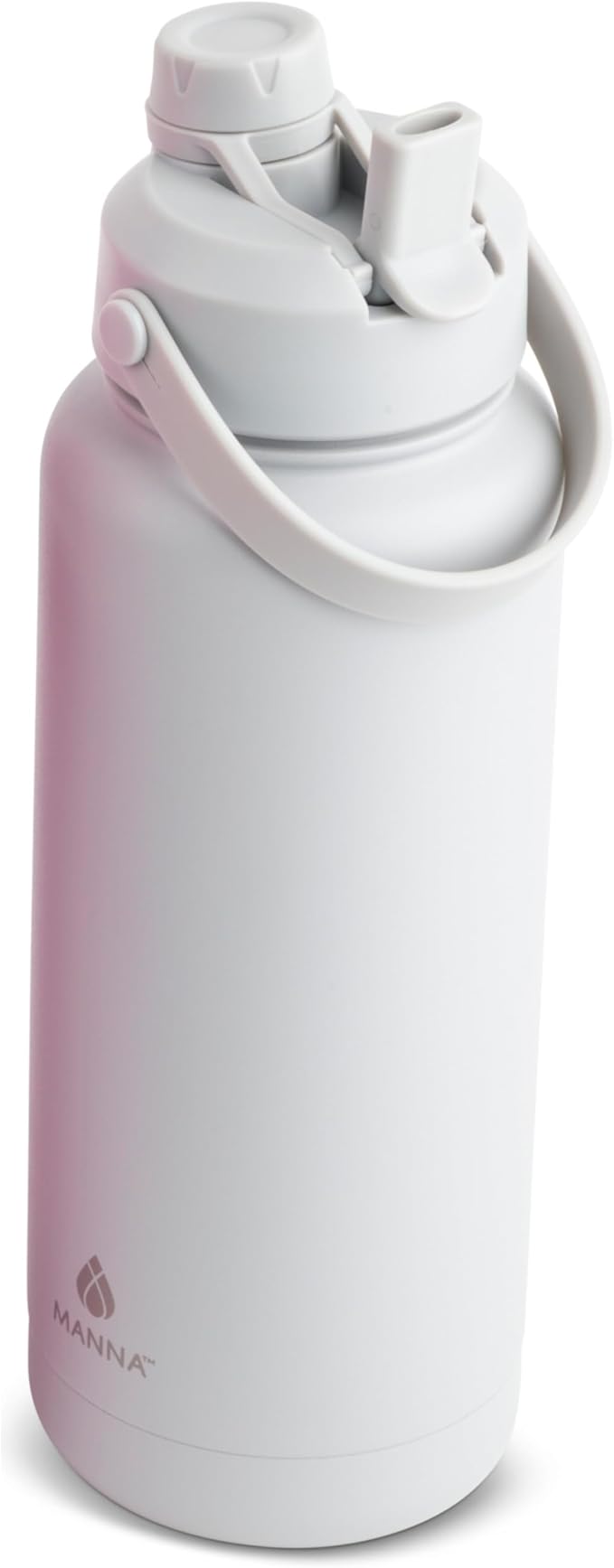 Manna Ranger Dual Insulated Stainless Steel Bottle - 40 Oz - Grey Powder Coat