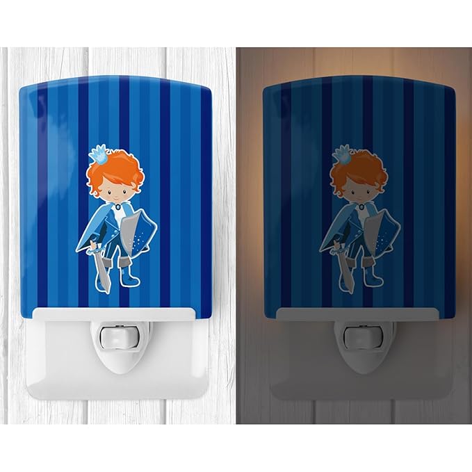 Caroline's Treasures BB9001CNL Prince Charming Ginger Ceramic Night Light Compact, UL-Certified, Ideal for Bedroom, Bathroom, Nursery, Hallway, Kitchen, 6x4x3, Multicolor