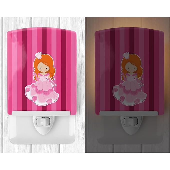 Caroline's Treasures BB9005CNL Princess Ginger Ceramic Night Light Compact, UL-Certified, Ideal for Bedroom, Bathroom, Nursery, Hallway, Kitchen, 6x4x3, Multicolor