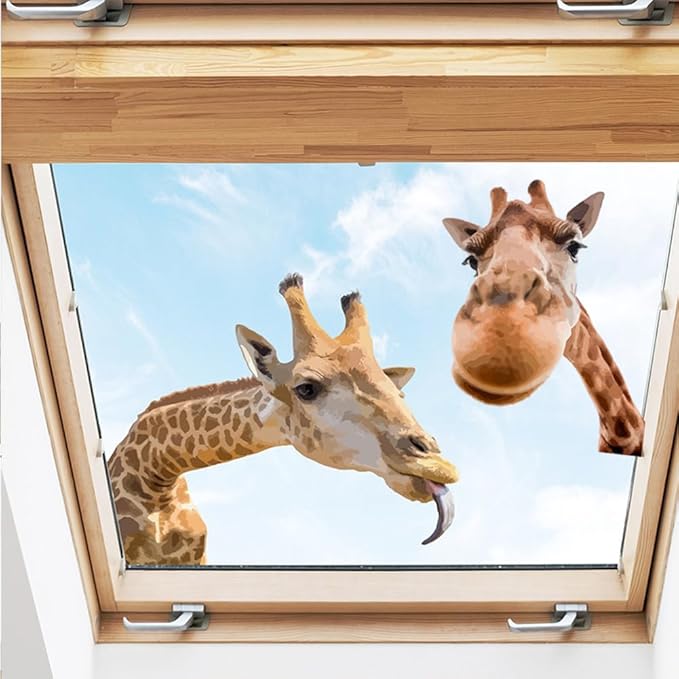 Portrait Giraffe Wall Decal Portrait Giraffe Wall Decal Jungle Animal Watercolor Nursery Decorations Bedroom Art for Bedroom Kitchen Living Room