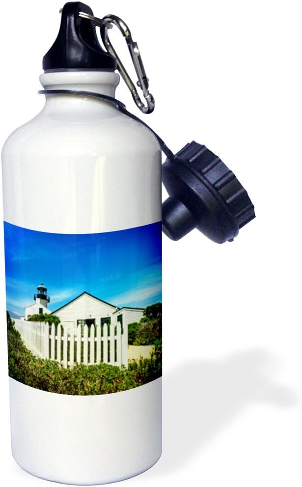 3dRose Point Loma Lighthouse, California-Sports Water Bottle, 21oz , 21 oz, Multicolored