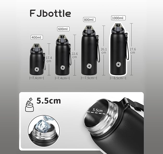 Insulated Water Bottle,27 oz Stainless Steel Wide Mouth Sports Water Bottle Double Wall Vacuum Leak Proof BPA Free Drinks Flask Keep Hot Or Cold Thermo Mug For university,Outdoor,Travel,Gym