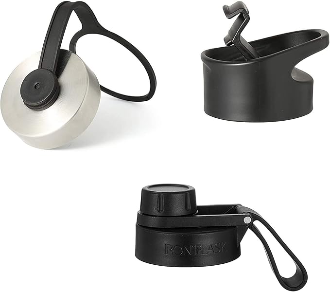 IRON °FLASK Sports Water Bottle - 18 Oz 3 Lids (Wide Spout Lid), Leak Proof - Stainless Steel Gym & Sports Bottles for Men, Women & Kids - Double Walled, Insulated Thermos, Mothers Day Gifts for Mom