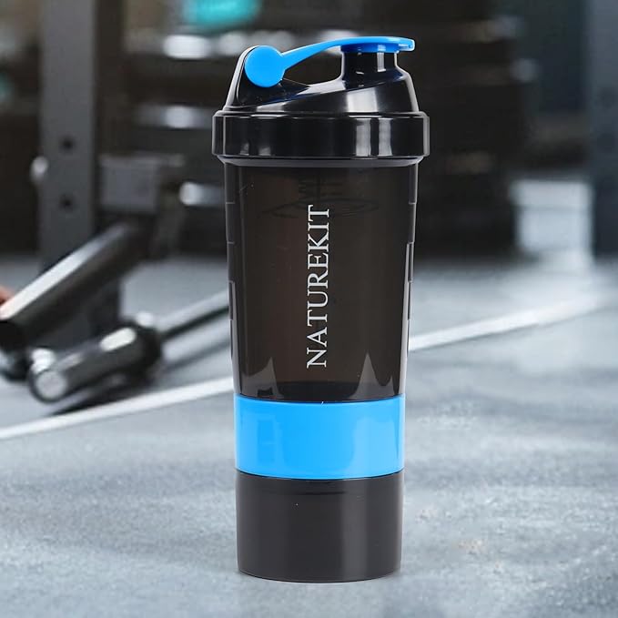 Shaker Bottle,Protein Shaker Bottle, 16 oz GYM Shaker Cup with shaker Ball,Shaker Cups for Protein Shakes, Drink Mixer Bottle with Storage,BAP Free,Leakproof,Blue