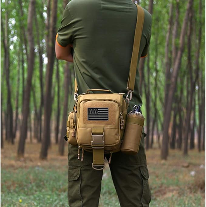 Adjustable Tactical Water Bottle Pouch CREATOR Foldable MOLLE Water Bottle Holder Attachment Carrier for Backpack/Waist bag/Belt