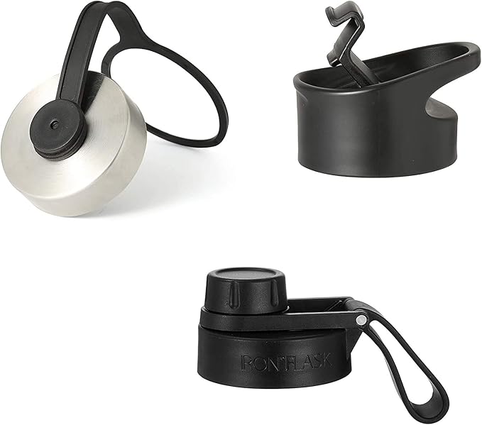 IRON °FLASK Camping & Hiking Hydration Flask, Wide Mouth, 3 Spout Lids, Stainless Steel Outdoor Water Bottle, Double Walled, Insulated Thermos, Metal Canteen - Kiwi Green, 40 Oz