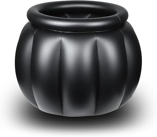 Halloween Inflatable Cooler, 22x18 Inch Witch Cauldron Kettle Large Halloween Cooler for Drinks Inflatable Ice Bucket for Halloween Parties Travel