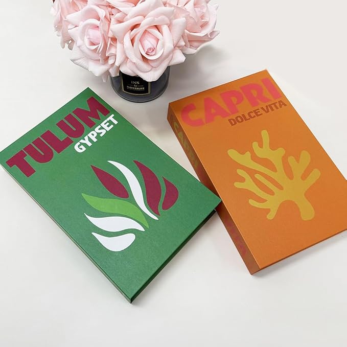 Preppy Room Decor Aesthetic,Coffee Table Books Decor,Preppy Books,Miami Book,Ddecorative Books for Home Decor Set of 3 (Green)