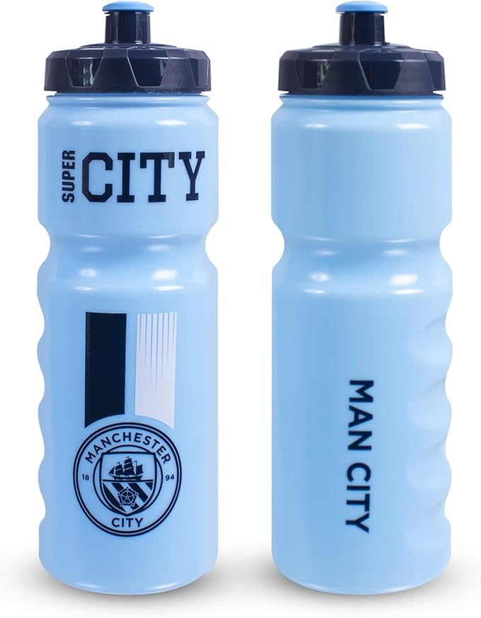 MANCHESTER CITY FC Team Merchandise 750ml Plastic Bottle, Blue