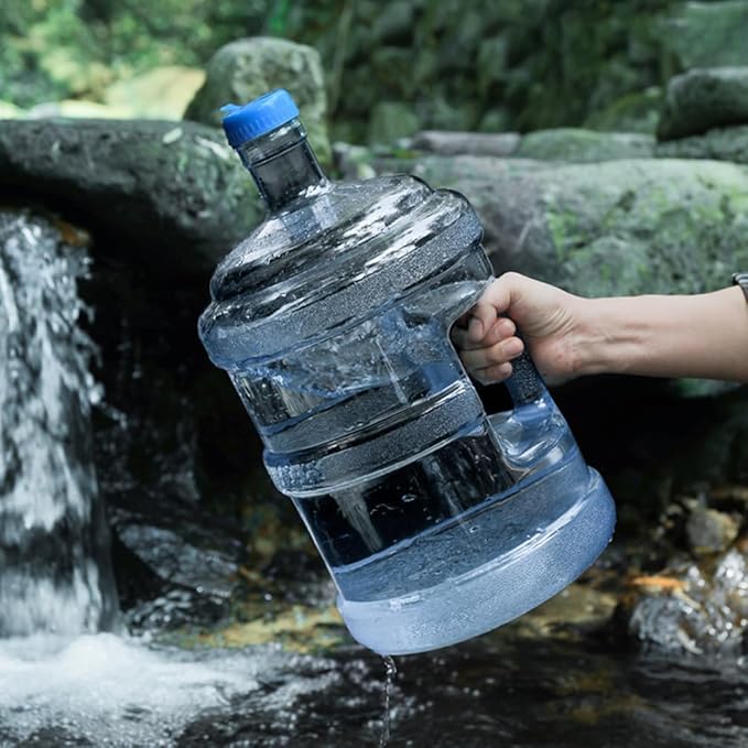 Water Storage Container, 5L/ 1. 3 Gallon Water Bottle with Screw Cap and Handle - Portable Water Jug for Sports Outdoor Travel Camping Supplies
