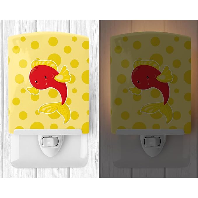 Caroline's Treasures BB8953CNL Fish Tropical Fish #2 Ceramic Night Light Compact, UL-Certified, Ideal for Bedroom, Bathroom, Nursery, Hallway, Kitchen, 6x4x3, Multicolor