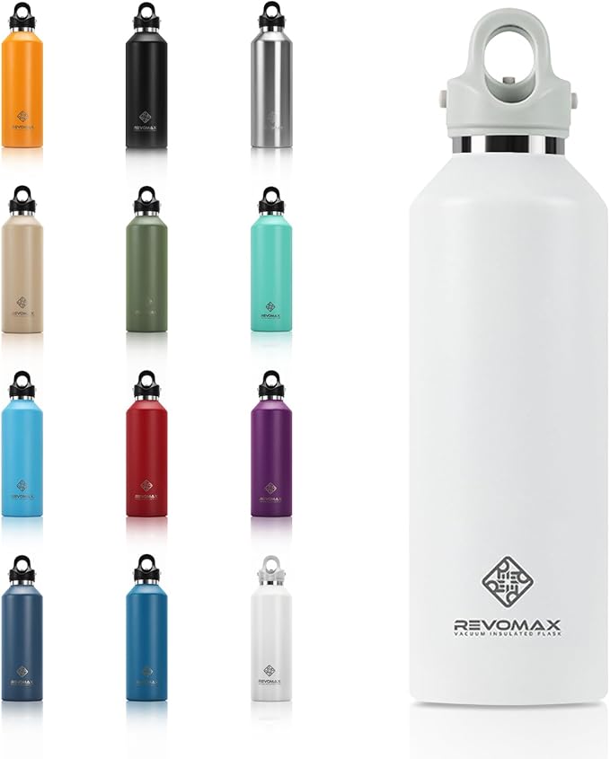 Threadless Vacuum Insulated Water Bottle - Effortless One-Hand Operation, Twist-Free, No-Screw Design - 36H Cold, 18H Hot Retention with Pressure Release Valve - 20OZ