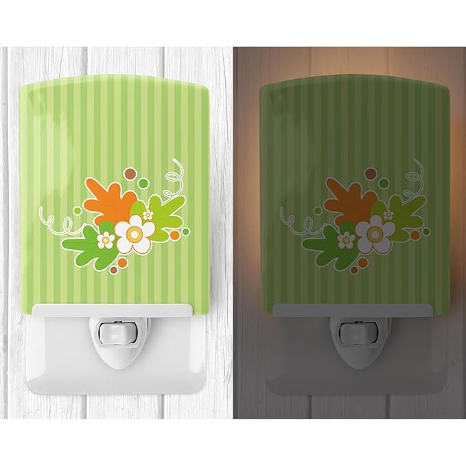 Caroline's Treasures BB6921CNL Fall Leaves Ceramic Night Light Compact, UL-Certified, Ideal for Bedroom, Bathroom, Nursery, Hallway, Kitchen, 6x4x3, Multicolor