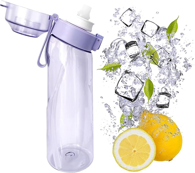 Flavor Pods for Water Bottle,7pcs Flavor Pods Fruity Scent for Sports Water Bottle,with Water bottle 0 Sugar, 0 Calorie For Fitness Outdoor School (Blue+7Pod), FNDAI02