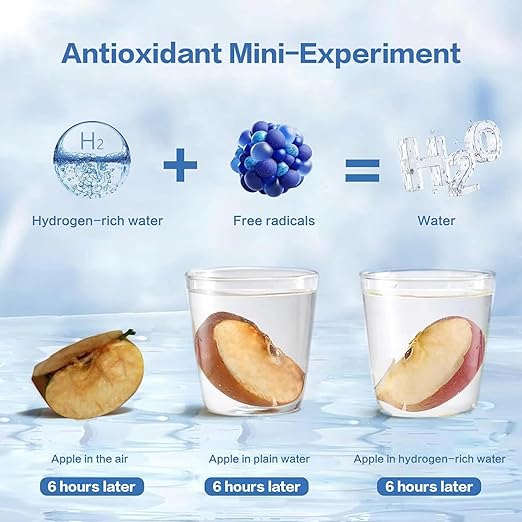 2024 Hydrogen Water Bottle, Hydrogen Water Bottle Generator, 2Min Quick Electrolysis, Suitable for Travel, Hydrogen Water Ionizer Machine, Large, White