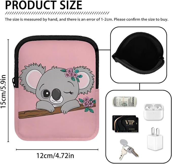 Koala Tumbler Pouch Bag for Stanley Cup Storage Holder Bag with Strap Water Bottle Pouch Zipper Brateaya Cup Pouch 20oz 30oz