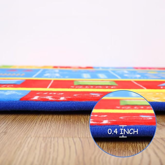 Kids Rug 5x7 Kids Room Rugs for Bedroom Carpet Kids Educational Rug Extra Large Soft Crawling Play Mat for Children Toddlers Classroom Playroom Alphabet Nursery Area Rug
