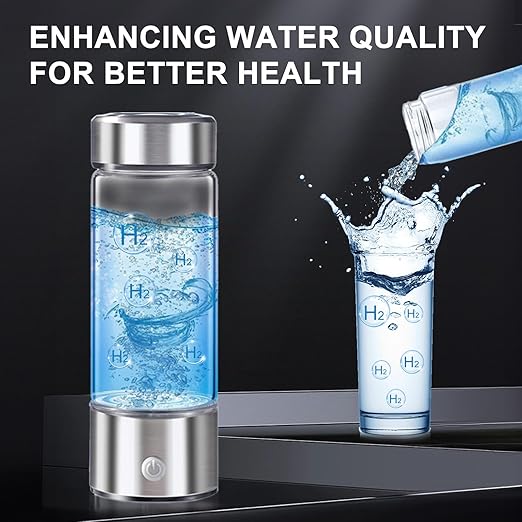 Hydrogen Water Bottle Generator, 3 Minutes Hydrogen Water Bottle, 2024 New Water Ionizer for Mother’s Day Gift, SPE PEM Technology Hydrogenated Water Machine for Home, Office, and Gym(Blue)
