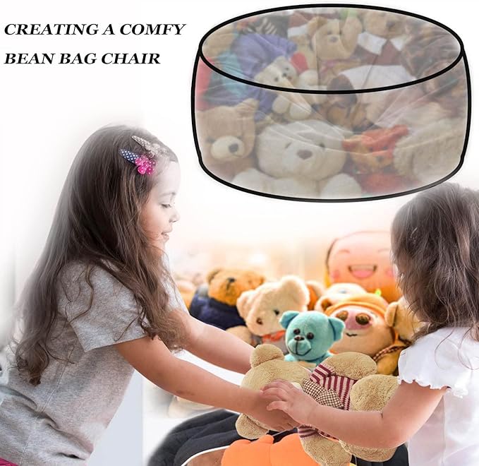 Giant Sherpa Bean Bag Chair Cover, Ultra Soft Bean Bag Bed (No Filler, Cover only), Large Round Soft Fluffy Bean Bag for Adults, Machine Washable Big Size Bean Bag Covers