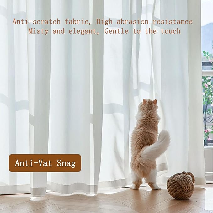 AIKASY Princess Canopy Bed Curtain with Top and Self-Adhesive Velcro, Creating a Romantic Atmosphere in The Room