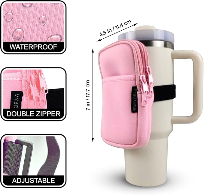 Water Bottle Pouch,Stanley Cup Pouch,Tumbler Pouch,Stanley Fanny Pack,Bag for Cup,Bottle Wallet,Water Bottle,Accessories,Phone,Gym