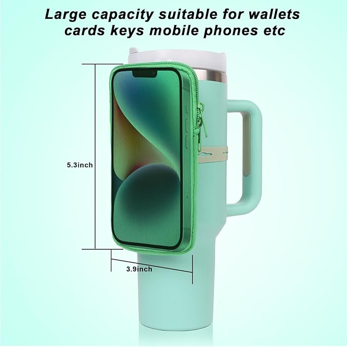 MLKSI Water Bottle Zipper Pouch for Stanley Cup Accessories, Cute Storage Bags for Stanley Tumbler with Handle, Gym Accessories for Simple Modern 40 oz Tumbler with Handle Stanley Water Bottle