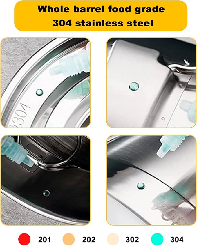 304 Stainless Steel Milk Can,35L Milk Bucket Wine Pail Bucket 9.25 Gallon Milk Can Tote Jug with Sealed Lid Heavy Duty for Milk and Wine Liquid Storage